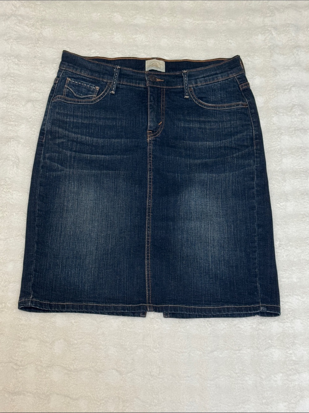 Levis 512 Perfectly Slimming Womens Dark Wash Y2K Denim Jean Pencil Skirt Size 6